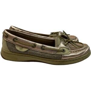 Sperry Top Sider Angelfish Rose Gold Leather Boater Shoes Women's Size 5M